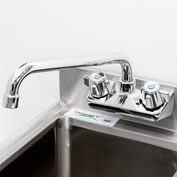 4" Centers 10" Swing Spout Low Lead Wall Mount Kitchen Bar Sink Faucet Chrome 